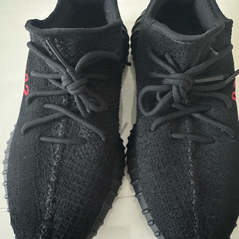 Adidas Yeezy Boost 350 V2 “Bred” Black Red SPLY-350 Sneakers – Size 7.5 - Picture 8 of 10